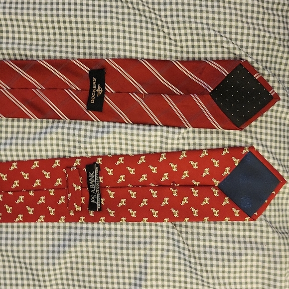 2 red ties: Jos. A. Bank and Dockers - Picture 2 of 2
